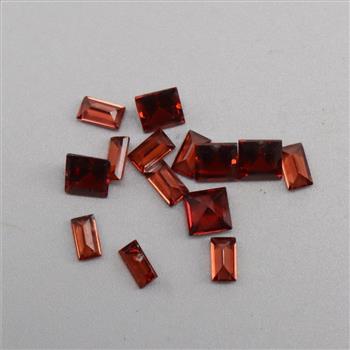 Faceted Loose Red Jewelry Craft Stones, 13 Pieces