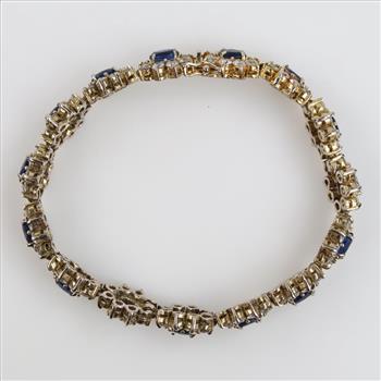 Fashion Blue And Clear Stone Bracelet
