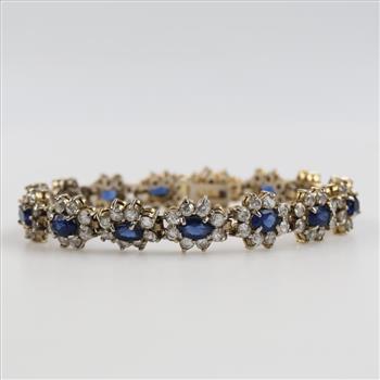 Fashion Blue And Clear Stone Bracelet