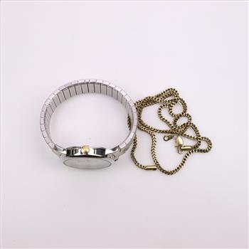 Fashion Chain And Timex Watch, 2 Pieces