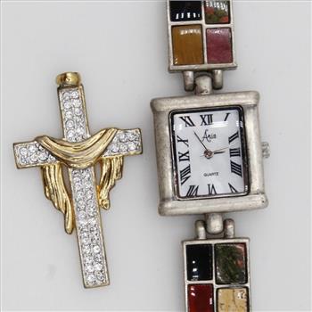 Fashion Pendant And Sterling Silver Watch, 2 Pieces