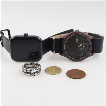 Fashion Ring Watches And Foreign Currency, 5 Pieces