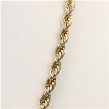 Fashion Rope Chain Clear Stone Accent Pendant