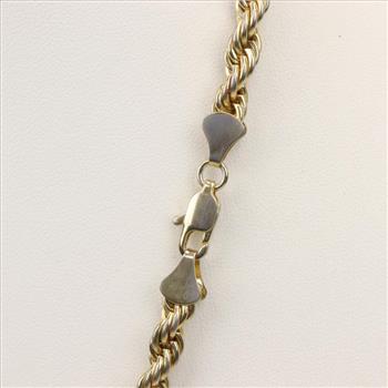 Fashion Rope Chain Clear Stone Accent Pendant