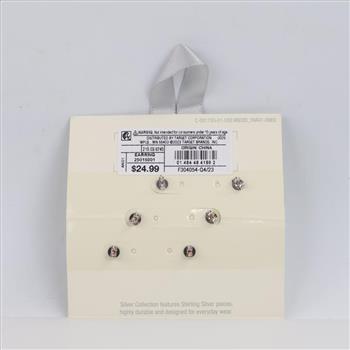 Fashion Stud Earrings, 3 Sets