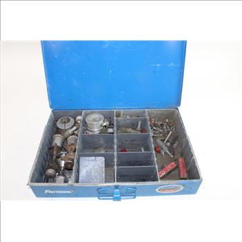Fastenal Metal Box With Assorted Hardware, 10+ Pieces