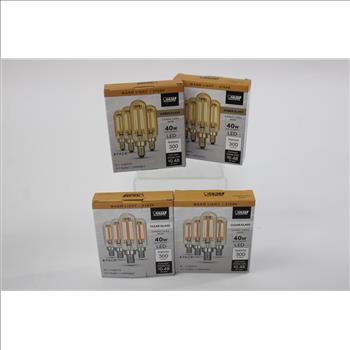 Felt Electric Amber Glass Lightbulbs And Others, 6pieces