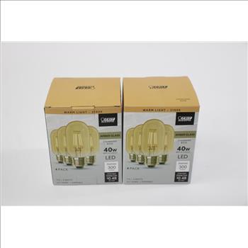 Felt Electric Amber Glass Lightbulbs And Others, 6pieces