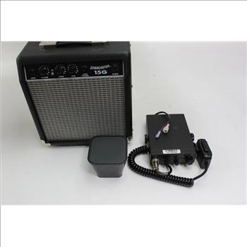 Fender Starcaster 15G Amplifier, Uniden CB Radio And More, 3 Pieces