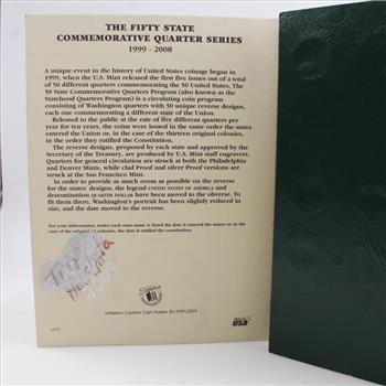 Fifty State Commemorative Quarters Collection Booklet, 52 Coins