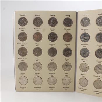 Fifty State Commemorative Quarters Collection Booklet, 52 Coins