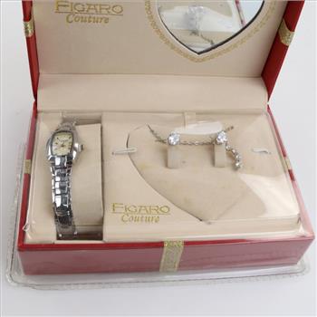 Figaro Watch & Figaro Fashion Jewelry, 3 Pieces