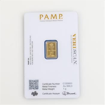 Fine Gold PAMP Suisse 1g Bar