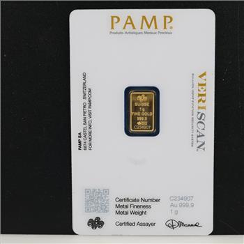 Fine Gold PAMP Suisse 1g Bar