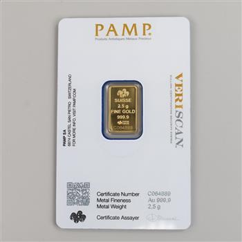 Fine Gold PAMP Suisse 2.5g Bar