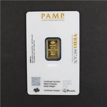 Fine Gold PAMP Suisse 2.5g Bar