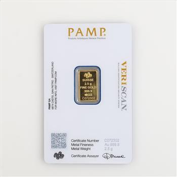 Fine Gold PAMP Suisse 2.5g Bar