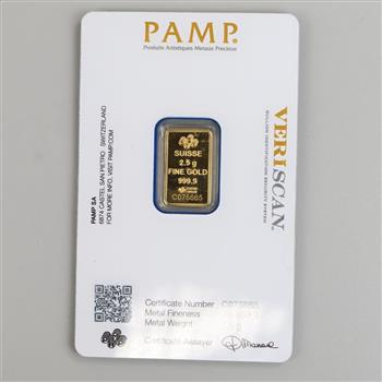 Fine Gold PAMP Suisse 2.5g Bar