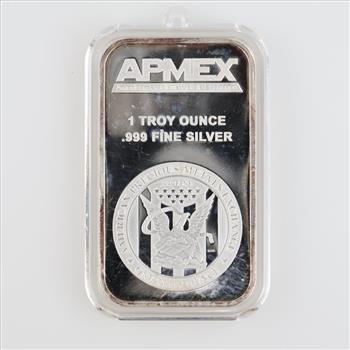 Fine Silver APMEX Christmas 1 Troy Oz Bar