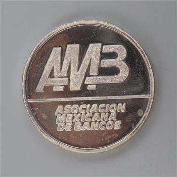 Fine Silver Mexican Bankers Association 1 Troy Oz Round