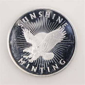 Fine Silver Sunshine Minting 1 Troy Oz Round