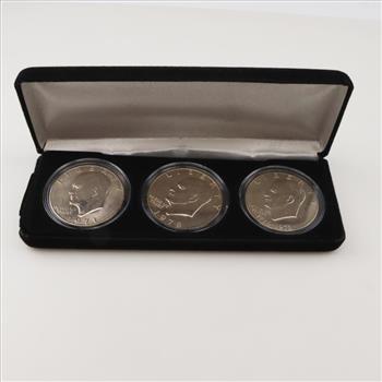 First Commemorative Mint Eisenhower One Dollar Proof Set, 3 Pieces