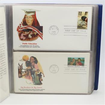 First Day Of Issue Stamps In Book, 12+ Pieces