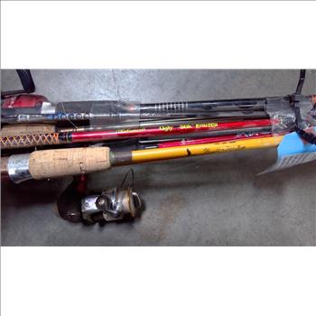 Fishing Pole Bulk Lot, Ugly Stik Junior, Mini Ferrules, Tebco & More Fishing Poles 10 Pieces