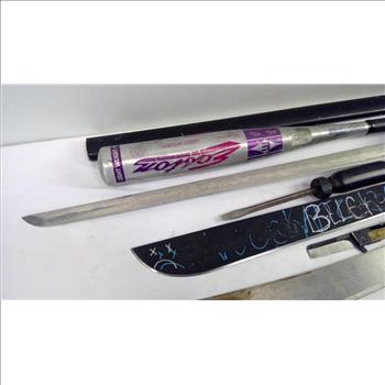 Fiskars Machete, Easton Baseball Bat, Popular Mechanics Screwdriver, And More, 6 Pieces
