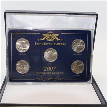 Five 2007 US State Quarters