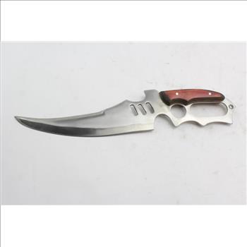 Fixed Blade Knife With Knuckle Guard And Sheath