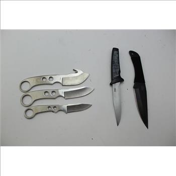 Fixed Blade Knives: Hibben, United Cutlery, Remington: 5 Pieces