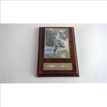 Flair Showcase Holographic Emmitt Smith Card On Placard