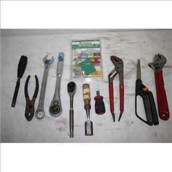 Flambeau Tool Box With Fuse Kit, Ratchet, And More