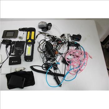 Flashlight, Headphones, And More Bulk Lot, 20+ Pieces