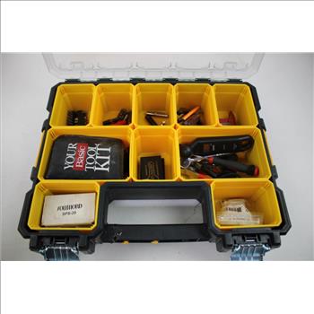 Flashlight, Small Wrenches, Bolts, And More In Dewalt Tool Organizer