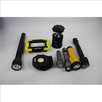Flashlights, LED Worklights Bulk Lot, 19 Pieces