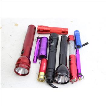 Flashlights: Mag-Lite, Duracell, Streamlight, And More, 10 Pieces
