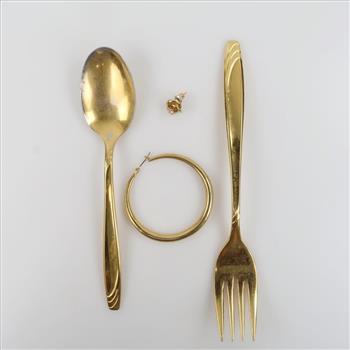 Flatware With Mixed Jewelry, 2+ Pieces