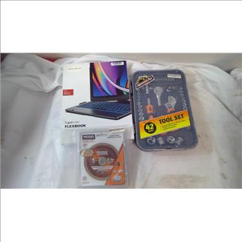 Flexbook 7-in-1 Keyboard Case, Ridgid Diamond Blade, And More, 3+ Pieces