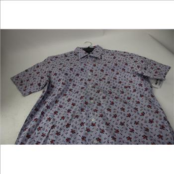 Floral Plaid Button-Ups, Small, Medium, Large, 3 Pieces