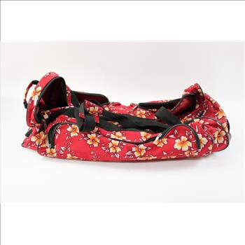 Floral Print Rolling Suitcase