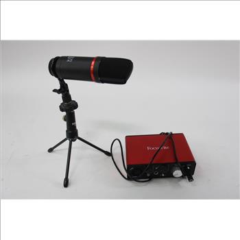 Focusrite Scarlett 2i2 Audio Interface And Microphone, 3 Pieces