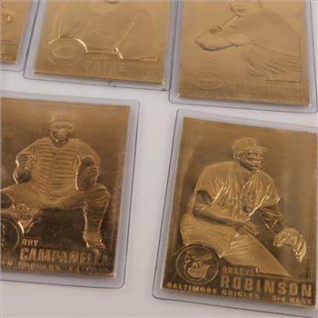 Foil Baseball Trading Cards, 6 Pieces