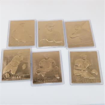 Foil Baseball Trading Cards, 6 Pieces