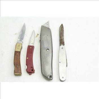 Folding Knife, Multi-Tool, Box Cutter: Durabuilt, Utica Cutlery: 4 Items