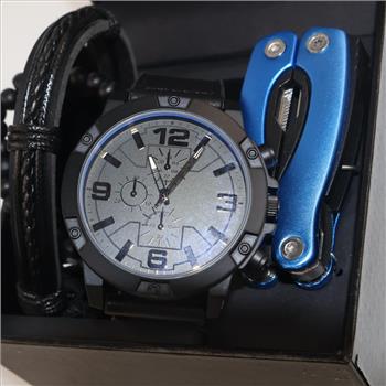 Folio Jewelry And Watch Set, 4 Pieces