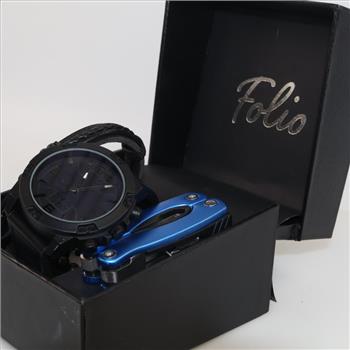 Folio Jewelry And Watch Set, 4 Pieces