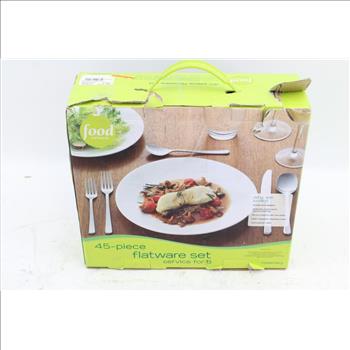 Food Network Rosemary 45 Piece Stainless Flatware Set