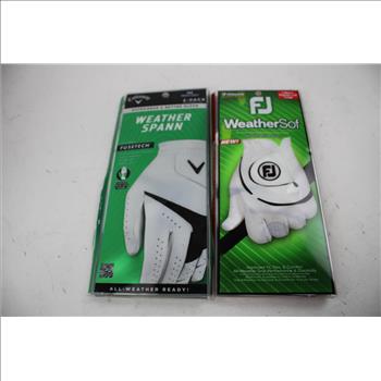 FootJoy WeatherSof, Callaway Weather Spann Men's Left Golf Gloves, 2 Pieces